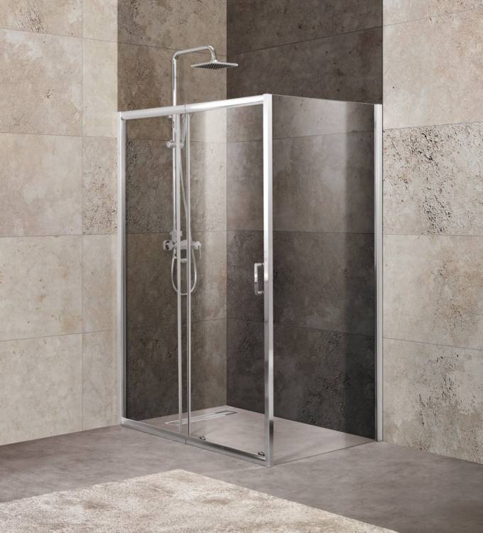 Душевой уголок BelBagno Unique AH-1-120/135-90-P-Cr стекло punto