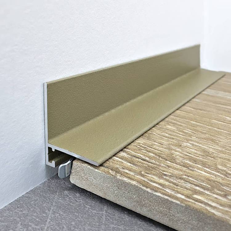 Микроплинтус TeckWood RAL 1035 L-20 Муар Шампань 2000x21x16