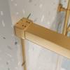 Шторка на ванну Cezares Tandem-Soft-Vf-2-180/145-C-Boro-Iv профиль брашированное золото, стекло прозрачное, 180x145 фото 3