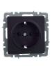 Розетка 1-местная с заземлением IEK Brite BR-R11-16-K02 черный фото 8