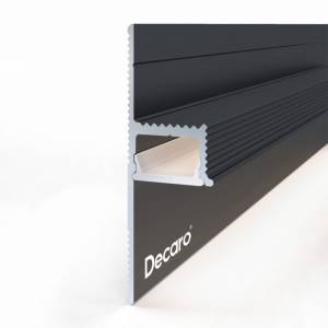 Универсальный теневой профиль под подсветку Decaro D003A Black 2000x50x15