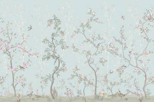 Бесшовные Eco обои Ortograf Chinoiserie 33921 Spring garden light Жемчуг ОЕ-Р3