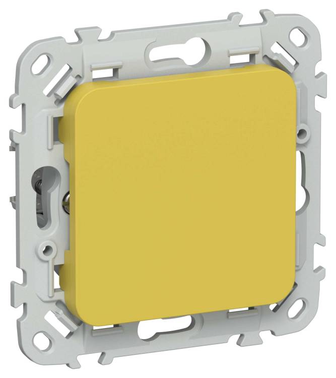 Заглушка с суппортом IEK Flite FI-PL10-K44 желтый карри