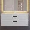 Тумба с раковиной Uperwood Modul 393020562 подвесная, матовая, белая, графит, 100 см фото 4