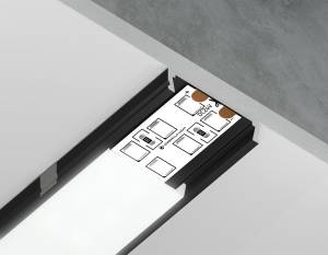 Алюминиевый накладной профиль Ambrella light Illumination GP1800BK