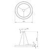 Подвесной светодиодный cветильник Geometria ЭРА Ring SPO-134-B-40K-056 56Вт 4000К черный Б0050565 фото 2