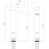 Смеситель для раковины Abber Wasserfall AF8611B для накладной раковины, черный матовый фото 3