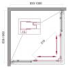 Душевой уголок BelBagno Unique A-2-85/100-P-Cr фото 2
