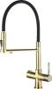 Смеситель для кухни ZorG Steel Hammer SH 2003 BRONZE бронза, с гибким изливом