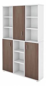 Шкаф книжный Merdes Домино ПУ-40-3 БЕШ-Ч Белый