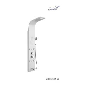 Душевая панель Cerutti Spa Victoria W CT9979 с системой водопад и с изливом, белый