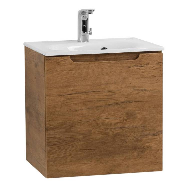 Тумба с раковиной Belbagno Etna ETNA-500-1A-SO-RN-P-R 49.6x39.2x50 Rovere Nature подвесная с одной распашной дверцей, с одной полкой, правосторонняя