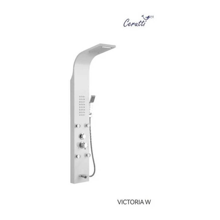 Душевая панель Cerutti Spa Victoria W CT9979 с системой водопад и с изливом, белый