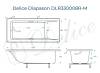 Ванна из искусственного камня Delice Diapason DLR330008R-M 180x70, белая матовая, с ручками хром, без ножек фото 11