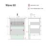 Тумба с раковиной Alavann Wave 60 белый фото 7
