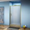 Душевая дверь в нишу Good Door Jazze 130 WTW-130-C-G профиль Золото, стекло прозрачное фото 3