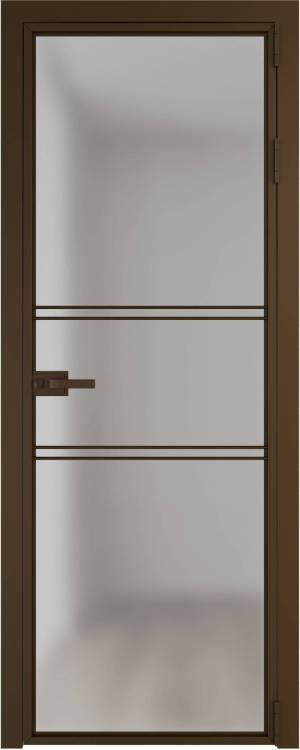 Межкомнатная дверь Profil Doors 2 AX цвет профиля Деорэ, стекло безопасное 6 мм матовое 800x2000