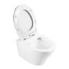 Унитаз подвесной BelBagno Acqua BB340CHR/BB2020SC безободковый, сиденье микролфит фото 3