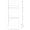 Полотенцесушитель электрический Secado Корсико 4673739251706 Grado 120x40, R, черный матовый фото 2
