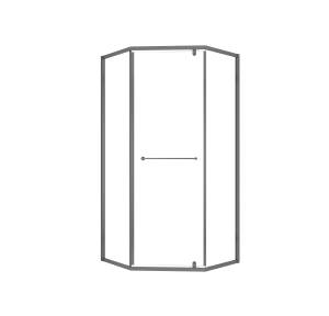 Душевой уголок Olive'S Kabrera KB-90C5-SW-GB профиль черный, стекло прозрачное, 90x90x195