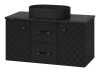 Тумба с раковиной Brevita Шанель УТ000026136 черная матовая, 100 см