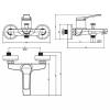 Смеситель для ванны и душа Laparet Nobia N2038102LPT, хром фото 4
