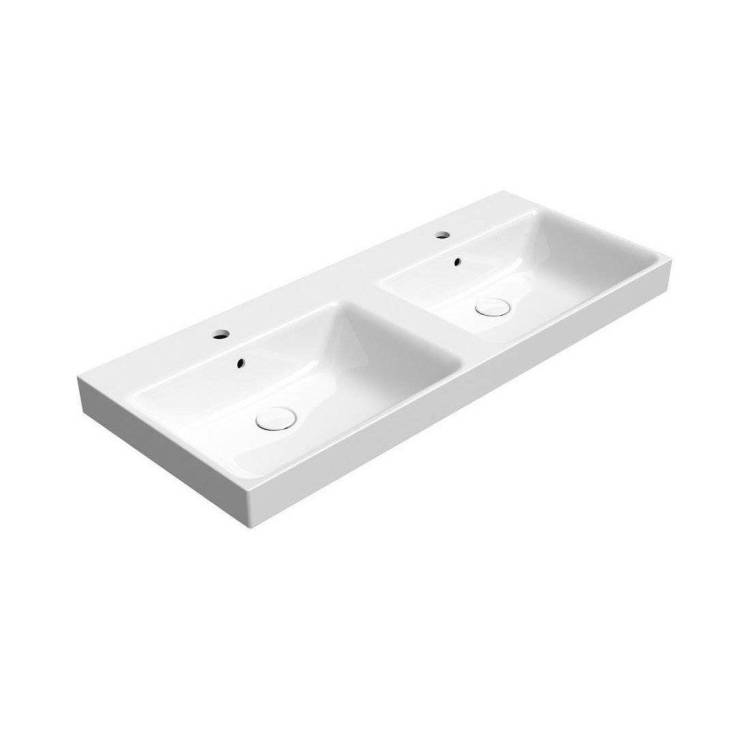 Раковина GSI Nubes 9625111 120 см, белая глянцевая