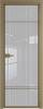 Межкомнатная дверь Profil Doors 4 AX цвет профиля Шампань, стекло безопасное 6 мм страйп 600x2000