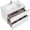 Тумба с раковиной Roca The Gap 80, 2 ящика, белый глянец фото 6
