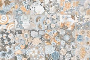 Декор VIVES Vodevil Flore Gris Mix 20x20