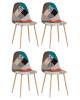 Набор из 4 стульев Stool Group Валенсия SN OS-001P-V patchwork DUAL X4 пэчворк