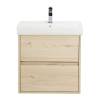 Тумба под раковину Belbagno Neon NEON-500-2C-SO-PB 47.2x34.6x55 Pino Bianco подвесная с двумя выкатными ящиками, с доводчиками