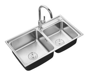 Мойка кухонная Arrow AG5553SS двойная, нержавеющая сталь, 82x45