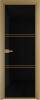 Межкомнатная дверь Profil Doors 3 AX цвет профиля Золото, стекло безопасное 6 мм черный триплекс 600x2000