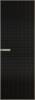 Межкомнатная дверь Profil Doors 1 AGN цвет профиля Никель матовый, стекло безопасное 4 мм мору черное 800x2000