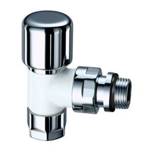 Вентиль FAR запорный угловой TopFAR, 1/2 (М24х19), белое серебро, EPDM