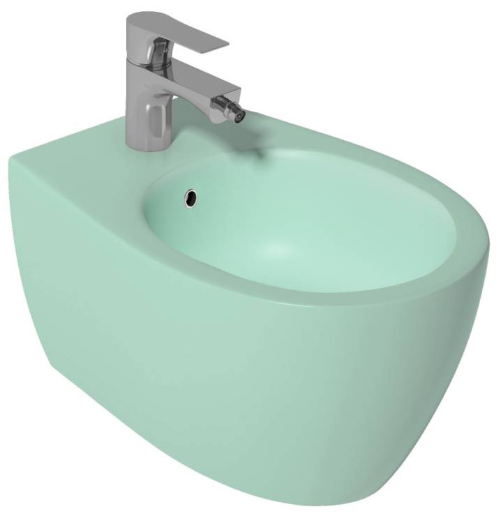 Биде подвесное Isvea Sentimenti Neo 10AR41010SV-2T мятно-зеленый матовый