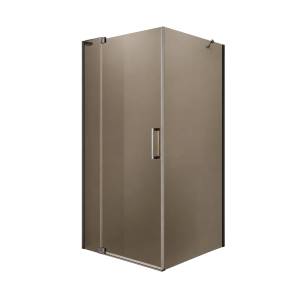 Душевой уголок Cezares SLIDER-AH-1-100-100/110-BR-GM профиль оружейная сталь, стекло бронза, 100x100x195