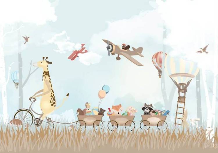 3D Фотообои Artegrafico «Дружеское путешествие» KID-186 акварель