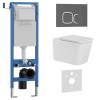 Комплект Iberica Blanca Toledo Alto IB.001M.TLA.234.837 унитаз безободковый, белый, сиденье микролифт, клавиша смыва серый матовый