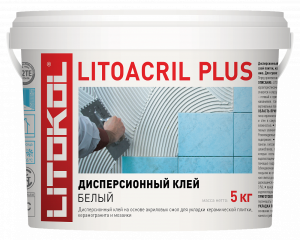 Дисперсионный клей LITOACRIL PLUS Белый (5 кг)