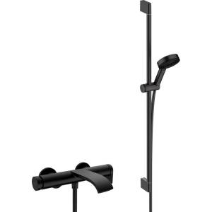 Душевой комплект Hansgrohe 75420670 + 24170670 матовый черный