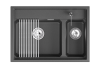 Мойка кухонная Granula Kitchen Space KS-7302i Шварц (чёрный металлик)