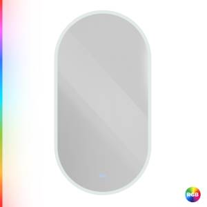 Зеркало Cezares Ellisse CZR-SPC-ELS-550-1050-RGB-TCH с контурной RGB подсветкой и сенсорным выключателем, 12V, 55x105