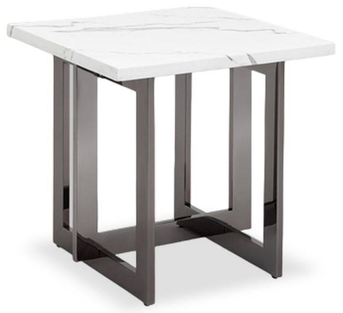 Стол журнальный Stool Group Нэйтан EET-0106-GM сталь темный хром 61x61