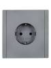Розетка 1-местная с заземлением и шторками IEK Forte&Piano FP-R14-16-K46 сталь фото 4