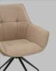Кресло Stool Group Кимберли AV 344 W130/K02-K20PM-9005 бежевый, рогожка, замша, вращающееся фото 8