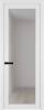 Межкомнатная дверь Profil Doors 1 AGP цвет профиля Вайт, стекло безопасное 6 мм матовое 700x2000