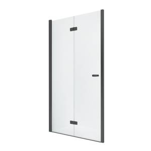 Дверь в нишу NEW TRENDY NEW SOLEO BLACK складные L 100x195 D-0225A (черный)