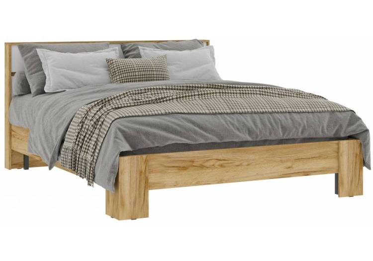 Кровать Woodville Элла КР 03 547979 белый/дуб крафт золото 160x200